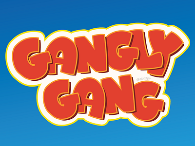 Gangly Gang branding bubble letters fpv gangly gang graphic design gumby lettering logo logo type parody typenahgrophy vector