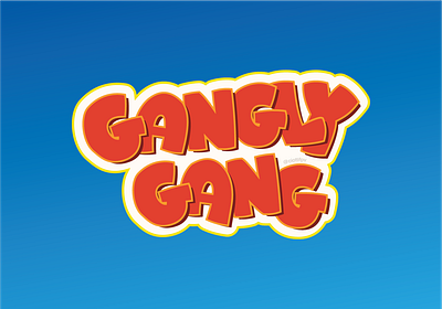 Gangly Gang branding bubble letters fpv gangly gang graphic design gumby lettering logo logo type parody typenahgrophy vector