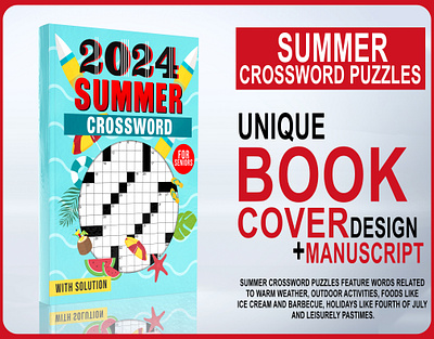 Summer Crossword Puzzles Book Cover Design bike logo blank comic book cover design blank comic cover book book cover design book design books cover design brandign composition notebook cover design for kdp covers design gratitude journal book kdp book design kdp books cover kdp cover design kids book design social media post spring summer summer crossword summertime
