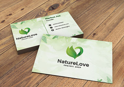 Nature Love Business Card branding graphic design logo ui