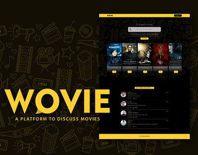 Wovie - A platform to discuss movies movie ui