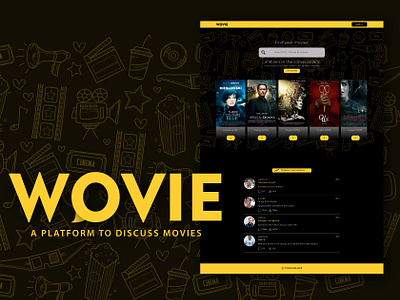 Wovie - A platform to discuss movies movie ui