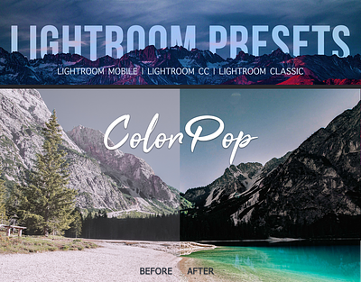 ColorPop Mobile & Desktop Lightroom Preset color filter lightroom presets