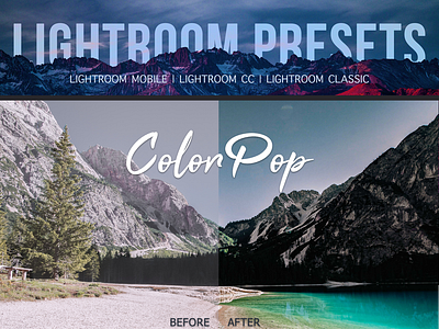 ColorPop Mobile & Desktop Lightroom Preset color filter lightroom presets