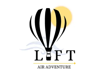 Hot Air Balloon Logo airadventure dailylogochallenge graphic design lift logo logobrand logodesign