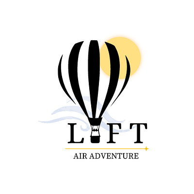 Hot Air Balloon Logo airadventure dailylogochallenge graphic design lift logo logobrand logodesign