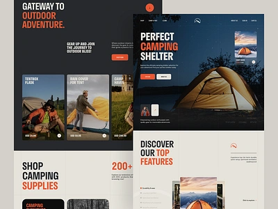 Tent- eCommerce Website Project branding cart ecommerce ecommerce design ecommerce landing page ecommerce shop ecommerce website design hiking interface landing page layout minimal sajon shop shopify shopping page tent uidesign web design webdesign