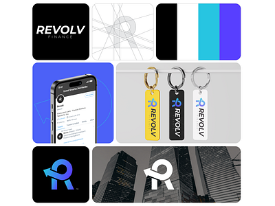 Revolv Finance Letter Mark 3d animation brand identity brandidentity branding design graphic design illustration logo logo design logos motion graphics ui vector