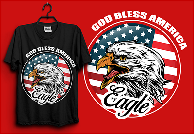 American Eagle T-Shirt Design | USA T-shirt Design | Tee america american branding clean cloth colorful creative design eagle flag illustration minimal modern star t shirt tee typ