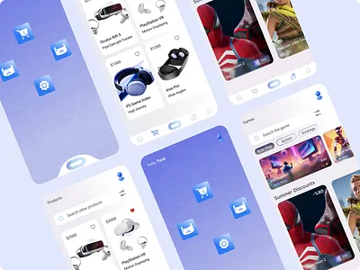 VR SERVICES MOBILE CONCEPT game app gaming ui ui user interface vr