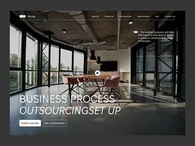 Windly - consulting company website adobe banner black button clean concept cover desktop figma font homepage inspiration landing line minimalism ui ui ux ux web white