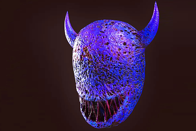 Model 3D tiskanja temne maske grozljivega demona