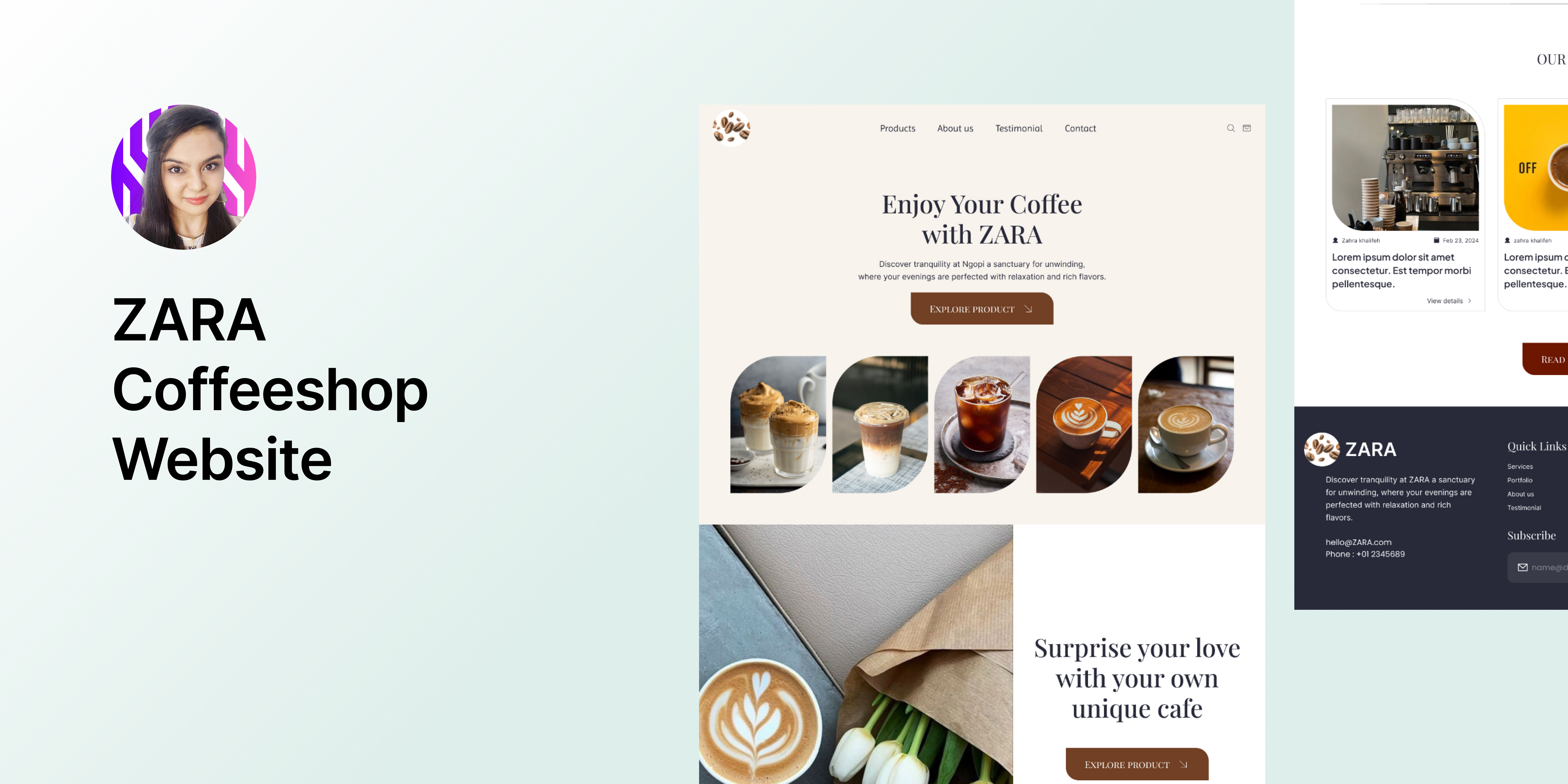 Coffee shop website coffeeshop website designer ui uidesign uiux websitedesign