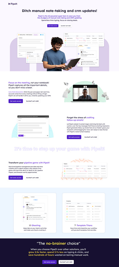 Pipeit Landing Page