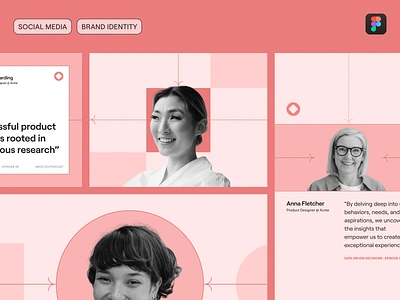 Social Media Design for a Podcast art direction brand design brand designer brand identity design templates figma flowchart graphic design instagram logo marketing maze optimal path podcast podcast design podcast identity shapes social media social media design visual identity
