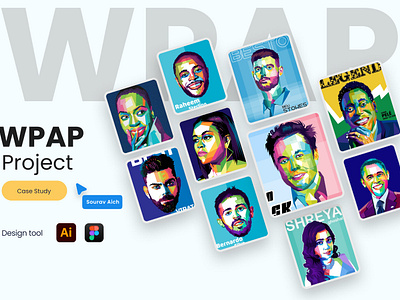 WPAP Pop Art Case Study adobe branding design figma graphic graphic design illustration illustrator logo motion graphics pop art project typography ui website wpap