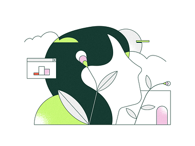 Well-being branding character illustration people wellbeing