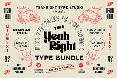The Yeah right Type Bundle Vol 1 bundle bundle font collection collection font deal display display font display serif display type font pair font pairing fonts commercial use typeface design typeface font