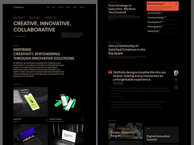 Skillfolio Web Templates animation branding creative design folio moder portfolio skill ui website