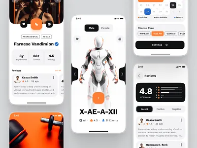 sandow UI Kit: AI Fitness App | AI Fitness Coach Companion UI ai fitness app ai fitness chatbot ai fitness coach ai fitness companion clean coach app diet app exercise app fitness fitness app fitness coach fitness monitoring fitness tracker fitness trainer gym app healthcare minimal nutrition app wellness app workout app