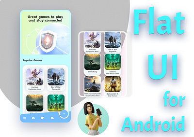 popular games / App design For Android app :} app design graphic design illustration logo ui ux