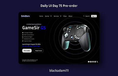 Daily UI Day 75 Pre-order dailyui