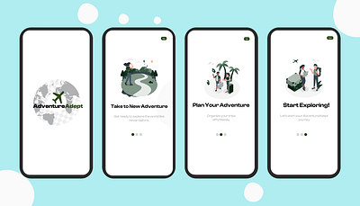 Travel App's Splash Screen and Onboarding Screens figma design free figma file mobil app design onboarding screens splash screen travel app design ui ui ux design