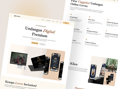 Lovree Invitation - Digital Invitation Maker Landing Page design typography ui ui ux ux