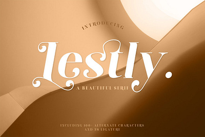Lestly Fonts design display elegant fashion lettering logo lowercase minimal poster serif style typography uppercase vector