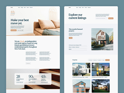 Real Estate concept design design figma pastel real estate ui warm web design