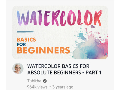 YouTube Thumbnail Project - Watercolor Basics for Beginners adobe photoshop design designer graphic design graphic designer photoshop thumbnail design thumbnails thumbnails design youtube youtube thumbnail youtube thumbnail design youtube thumbnail designs youtube thumbnails youtube thumbnails design youtube thumbnails designs