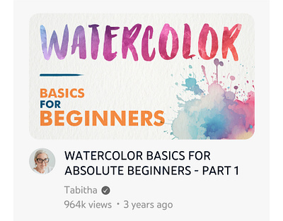 YouTube Thumbnail Project - Watercolor Basics for Beginners adobe photoshop design designer graphic design graphic designer photoshop thumbnail design thumbnails thumbnails design youtube youtube thumbnail youtube thumbnail design youtube thumbnail designs youtube thumbnails youtube thumbnails design youtube thumbnails designs
