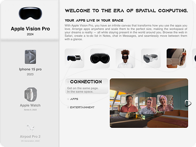 Apple's Productions : A Captivating Glimpse animation apple apple vision pro black conceptdesign design designtrends dribbble glassmorphism gray illustration innovation iphone minimal production technology typography ui websitedesign