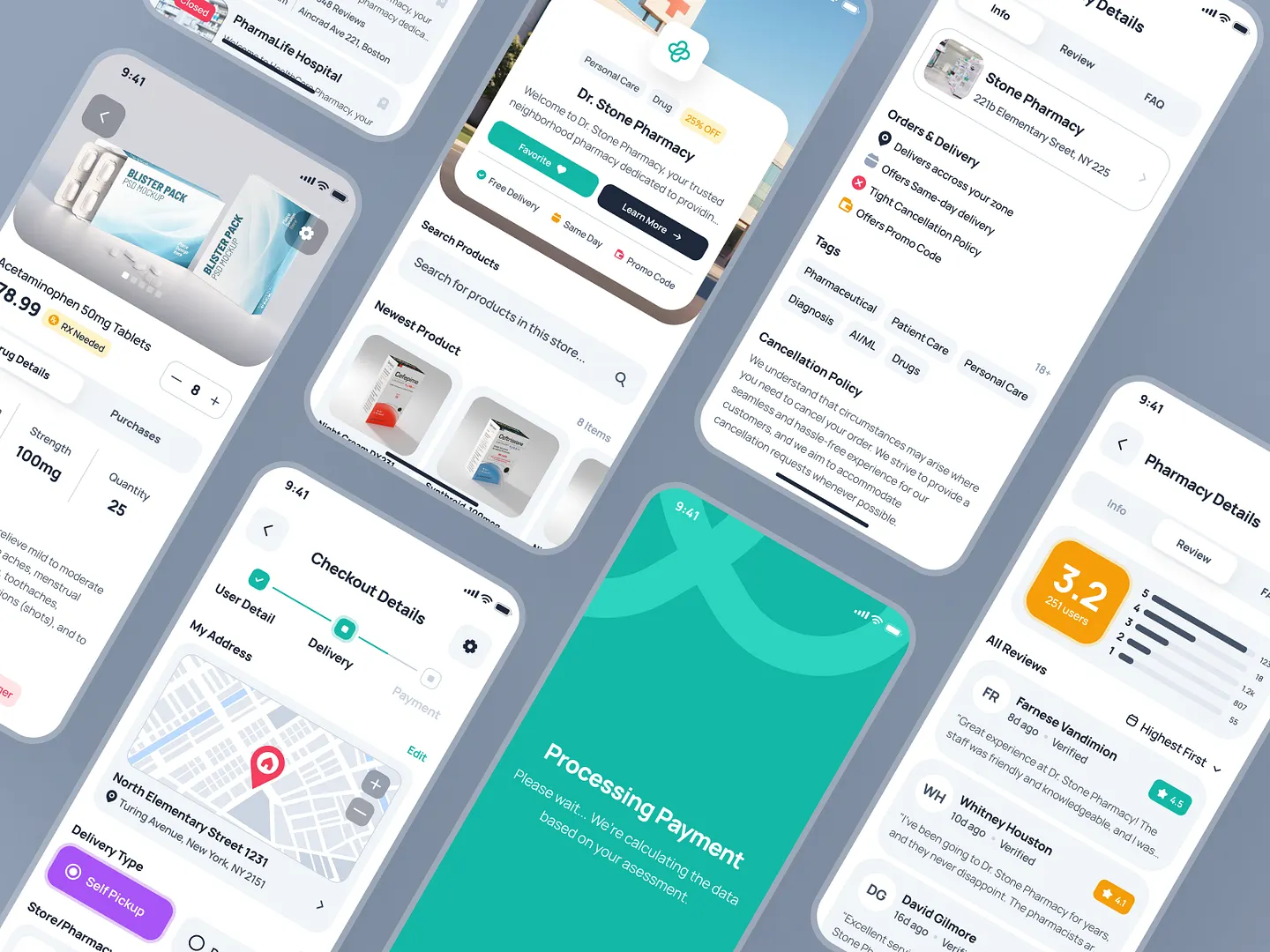 Modern Pharmacy Website Design: Streamlined UI for E-Pharmacy Apps