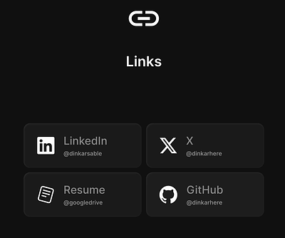 5/30 Daily UI : Social links card designer social links ui ux