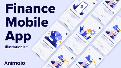 Finance Illustration kit. branding website