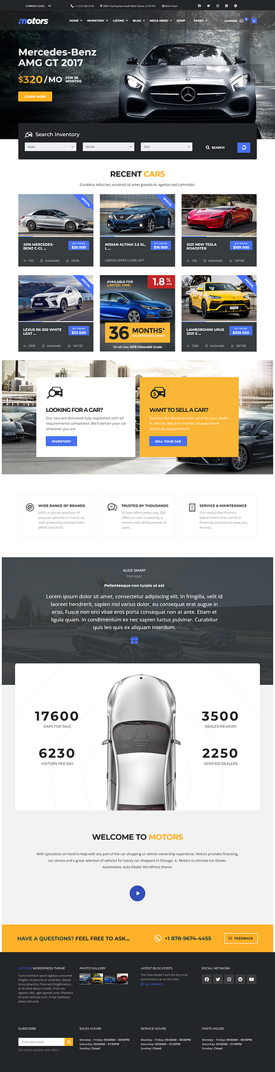 Car Dealership Concept branding design graphic design ui ux website wordpress