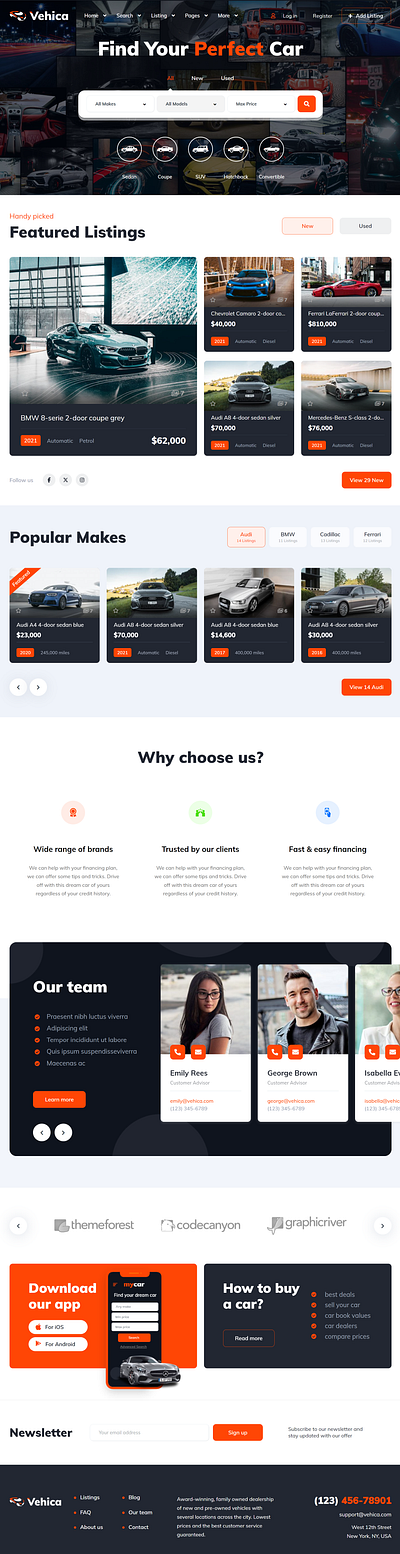 Car Dealership Concept 2 design graphic design ui ux website wordpress