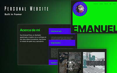 Graphic Designer Website | Framer adobe photoshop design framer interactive landing page responsive ui web design website