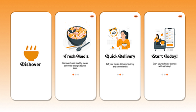 Food App's Splash screen and Onboarding Screen food app design free figma file mobile app design onboarding screen online food app prototype splash screen ui ui ux design wireframe