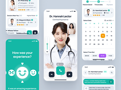 nightingale UI Kit: AI Medical & E-Pharmacy App | Telemedicine doctor app doctor appointment doctor booking green health app healthcare healthcare app healthcare ui medication app minimal pharmacy app teal telehealth telehealth app telemedicine telemedicine app ui kit video call ui virtual consultation wellness app