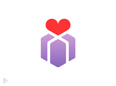 LoveGift logo app logo gift logo giftbox logo iconnic logo love logo