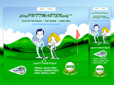 playPUTTMA$TERgolf UI bootstrap creative website clean website cleandesign digital agency website figma illustrative design interactive website ipad iphone mobile design ui user interface website website design