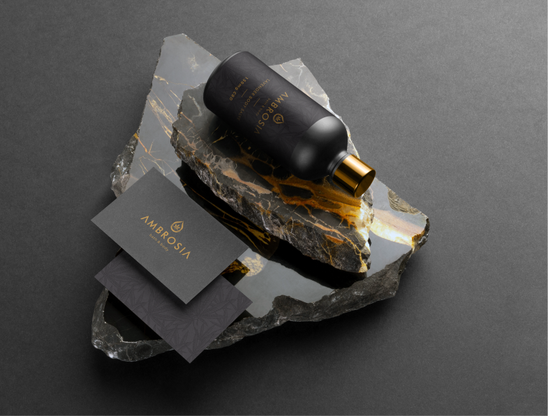 Brand Identity and Packaging Design - Ambrosia CBD adobe illustrator adobe photoshop branding design cbd cosmetics graphic design logo design luxury packaging design visual design