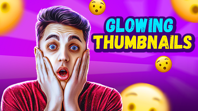 Trending and Glowing Thumbnails adobe photoshop canva ctr design eyecatchy graphic design trending youtube youtube thumbnail