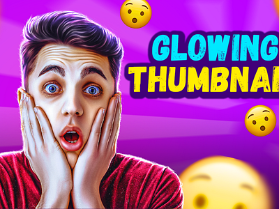 Trending and Glowing Thumbnails adobe photoshop canva ctr design eyecatchy graphic design trending youtube youtube thumbnail