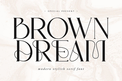Brown Dream - Modern Stylish Serif Font beauty branding display fonts graphic design handwritten logo logotype modern typeface