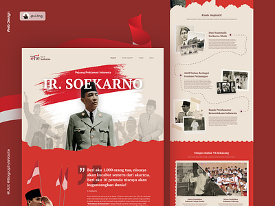 Soekarno Biography Website Design biography biography web independence day mobile app soekarno ui ui design uiux web design website