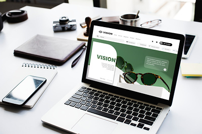 Web Design for VISION advertising branding eyeglasses glasses graghic graphic design landing page login optic optometry shop site sunglasses ui ux vision wen design