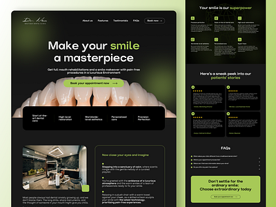 Fresh Smiles: A Clean & Modern Landing Page for Dr. Neo Boutique appointment boutique calltoaction clean comfort dental dentalclinic dentist expertise figma healthcare landingpage modern oralhealth patientcare smile trustworthy ui ux webdesign
